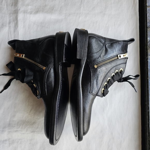 Zadig & Voltaire Laureen Jumbo-Lace Leather Zip Boots Sz EU40/US10 - Picture 13 of 15